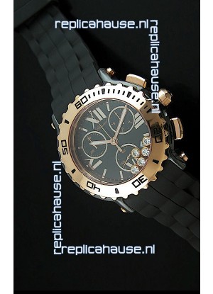 ChopardHappy Sport Swiss Replica Watch in Black Strap