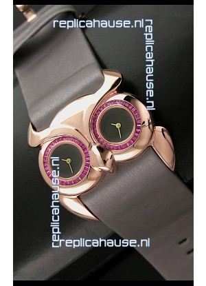 Chopard Animal World Ladies Owl Watch in Double Black Dial