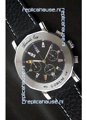 Corum Admiral's Cup Japanese Replica Watch in Black Dial