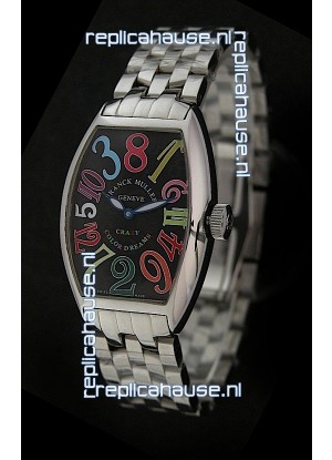 Franck Muller Crazy Color Dreams Japanese Replica Watch in Black Dial
