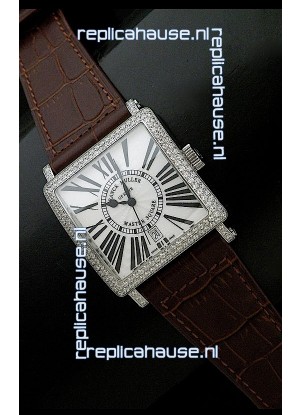 Franck muller Master Square Japanese Replica Watch in Brown Strap