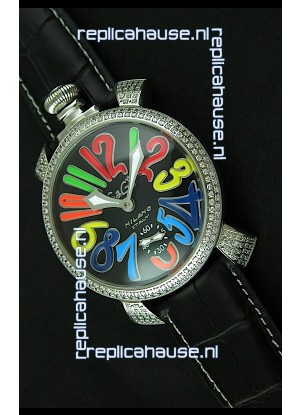 Gaga Milano Italy Manuale Replica Japanese Watch in Colorful Markers