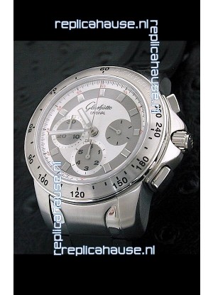 Glashuette Sport Evolution Swiss Chrono Watch in White Dial