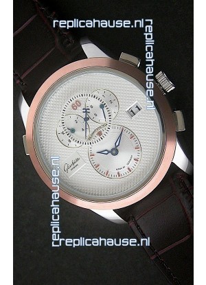 Glashuette ST. Steel Japanese Replica Watch in White Dial