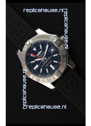 Breitling Avenger II GMT Swiss 1:1 Mirror Replica Watch in Black Dial 