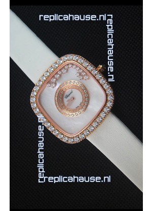 Chopard Happy Diamonds 38MM White Strap in White Dial