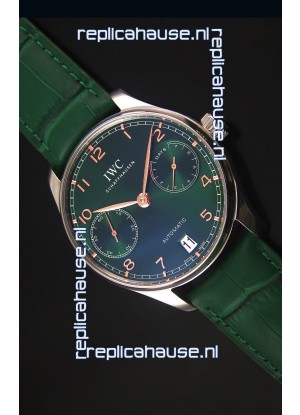 IWC Portugieser Swiss 1:1 Mirror Replica Watch Green Dial Steel Case Watch