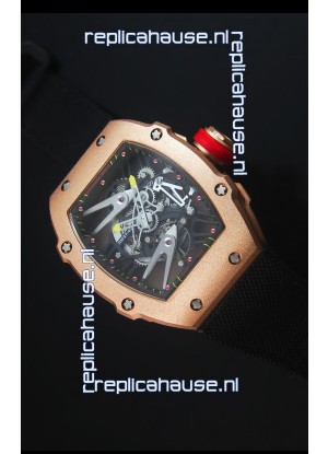 Richard Mille RM027 Tourbillon Rafael Nadal Edition Swiss Watch in Rose Gold Case