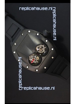 Richard Mille RM053 Tourbillon Pablo Mac Donough Swiss Replica Watch in PVD Case Black Strap