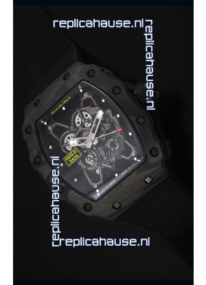 Richard Mille RM35-01 Rafael Nadal Edition Swiss Replica Watch Black Nylon Strap