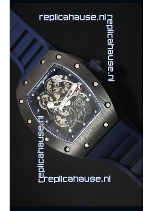 Richard Mille RM055 Ceramic Case Watch in Blue Inner Bezel