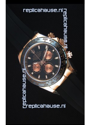 Rolex Daytona 116515 Everose 1:1 Mirror Replica Black Dial Watch 