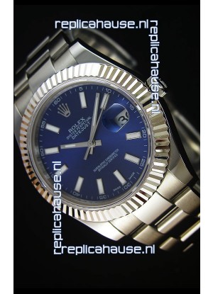 Rolex Datejust II 41MM with Cal.3136 Movement Swiss Replica Watch in Navy Blue Dial