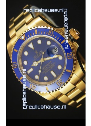 Rolex Submariner 16618 Gold Ceramic Bezel Replica 1:1 Watch with Swiss 3135 Movement