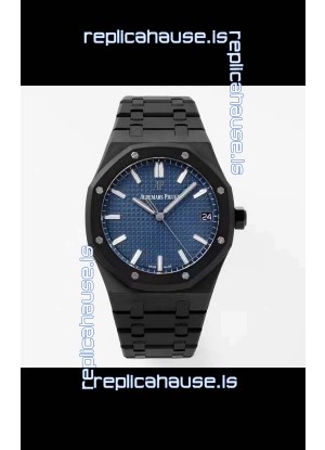 Audemars Piguet Royal Oak PVD Coated Swiss Replica Watch 3120 Swiss Movement - Blue Dial 
