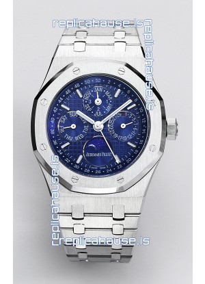 Audemars Piguet Royal Oak Perpetual Calendar Swiss Replica 904L Steel - Blue Dial 