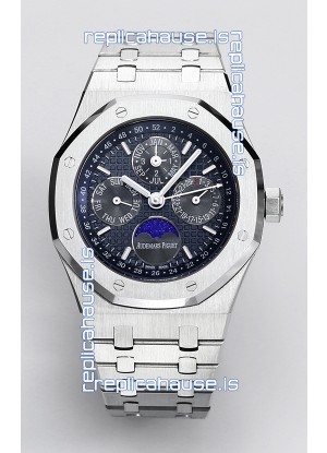 Audemars Piguet Royal Oak Perpetual Calendar Swiss Replica 904L Steel - Navy Blue Dial 
