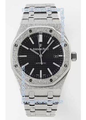 Audemars Piguet Royal Oak 15410BC 41MM Black Dial 904L Steel CALIBRE 3120 Movement 1:1 Mirror Replica