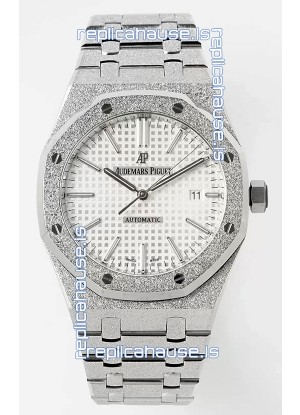 Audemars Piguet Royal Oak 15410BC 41MM White Dial 904L Steel CALIBRE 3120 Movement 1:1 Mirror Replica