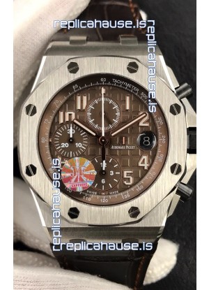 Audemars Piguet Royal Oak Offshore Chronograph Brown Dial 904L Steel - 1:1 Mirror 3126 Movement