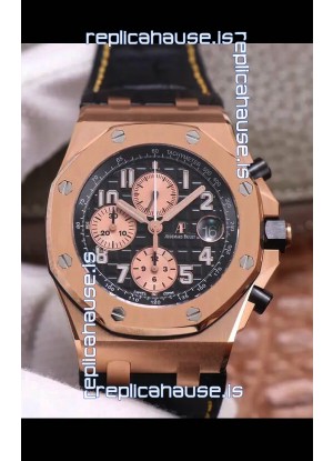 Audemars Piguet Royal Oak Offshore Chronograph Rose Gold 904L Steel 1: 1 Mirror 3126 Movement