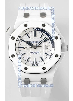 Audemars Piguet Royal Oak Offshore Ceramic 1:1 Ultimate Swiss Replica Watch White Dial Cal.3102 Movement