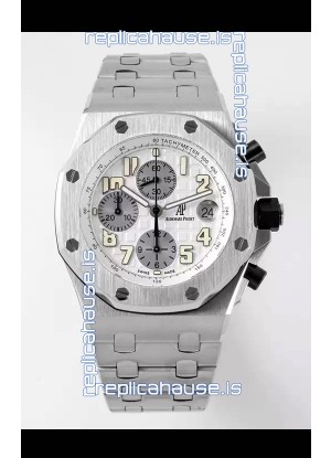 Audemars Piguet Royal Oak Offshore White Dial Chronograph 1:1 Mirror Replica Watch - 904L Steel