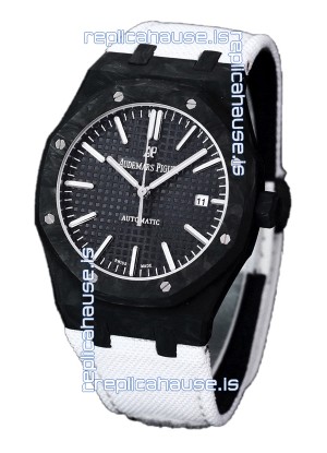 Audemars Piguet Royal Oak Ref.15400 Forged Carbon Casing Watch Black Dial in 1:1 Mirror Replica