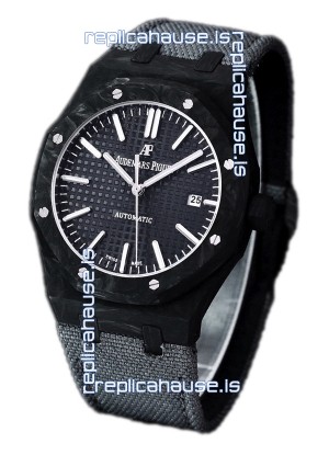 Audemars Piguet Royal Oak Ref.15400 Forged Carbon Casing Watch Black Dial in 1:1 Mirror Replica