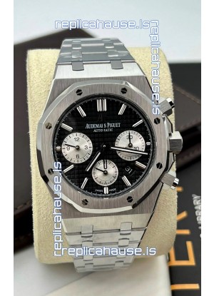 Audemars Piguet Royal Oak Chronograph Black Dial Steel Strap Swiss Replica Watch