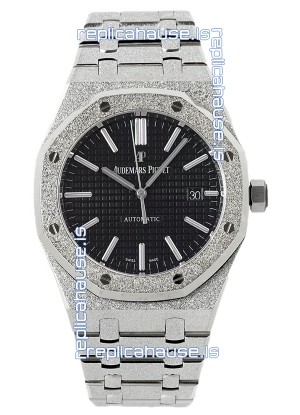Audemars Piguet Royal Oak Frosted 37MM Self-Winding Black Dial 1:1 Mirror Replica Watch