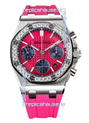 Audemars Piguet Royal Oak Offshore Pink Dial Chronograph 37MM - Swiss Replica Watch 
