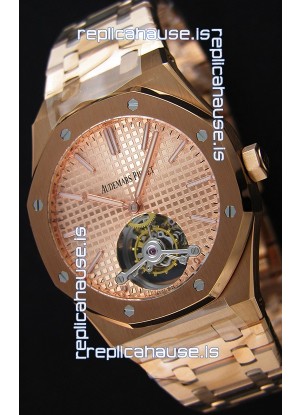 Audemars Piguet Royal Oak Tourbillon 41mm Extra-Thin Pink Gold Dial Watch 