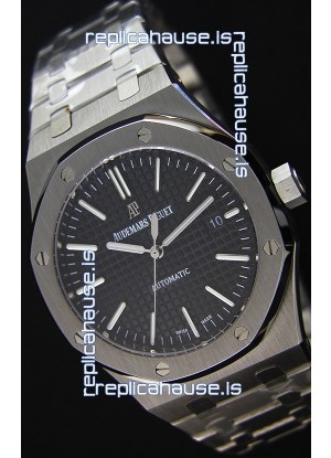 Audemars Piguet Royal Oak 41MM Black Dial Steel Strap - 1:1 Mirror Ultimate Edition