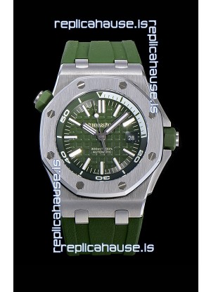 Audemars Piguet Royal Oak Diver Swiss Replica Dark Green Dial 1:1 Quality 3120 Movement 904L Steel 