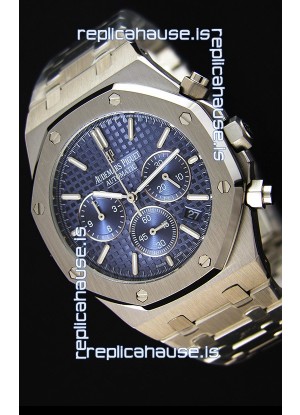 Audemars Piguet Royal Oak Chronograph Blue Dial Swiss Quartz Replica Watch - 41MM