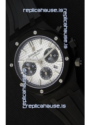 Audemars Piguet Royal Oak Chronograph Silver Toned Dial Black Subdials Swiss Replica Watch