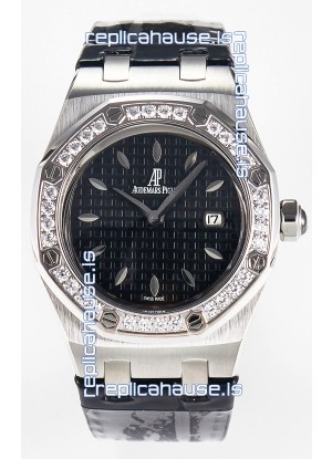Audemars Piguet Royal Oak 33MM 904L Steel Quartz Black Dial Swiss Replica Watch