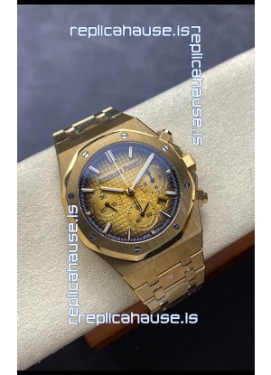 Audemars Piguet Royal Oak 50th Anniversary Super Clone - Rose Gold Casing Gold Dial in 41MM