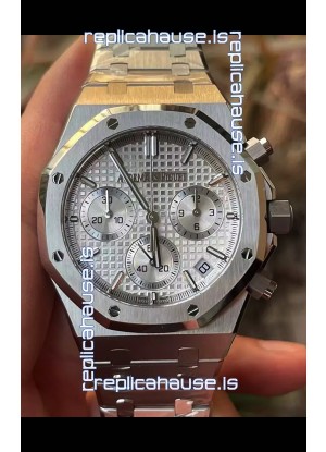 Audemars Piguet Royal Oak Chronograph 1:1 Mirror Replica - 904L Steel in White Dial 41MM