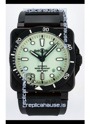 Bell & Ross BR03-92 Divers Edition PVD Coated 1:1 Mirror Replica Green Dial