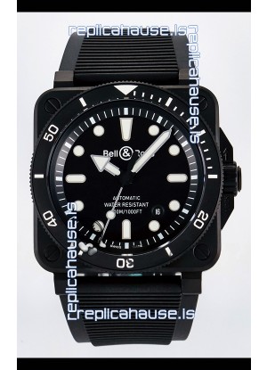 Bell & Ross BR03-92 Divers Edition PVD Coated 1:1 Mirror Replica Black Dial