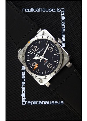 Bell & Ross BR03-93 GMT Steel Swiss Replica Watch 1:1 Edition 42MM