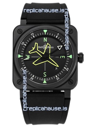 Bell and Ross BR03 Gyrocompass PVD Coated Swiss Replica Watch 41MM