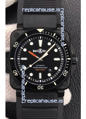 Bell & Ross BR03-92 Diver DLC Coated Black Dial Swiss Replica Watch 1:1 Mirror Replica
