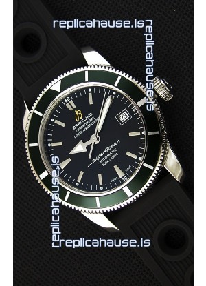 Breitling SuperOcean Heritage II B20 42MM Black Dial Green Bezel Swiss Replica Watch - 1:1 Mirror Edition