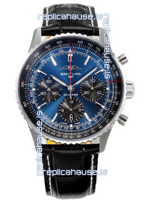 Breitling Navitimer B01 Chronograph 43 Blue Dial - 904L Steel Casing 1:1 Mirror Swiss Replica