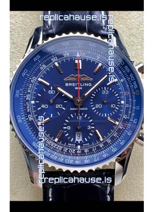 Breitling Navitimer B01 Chronograph 43 Blue Dial - 904L Steel Casing 1:1 Mirror Swiss Replica