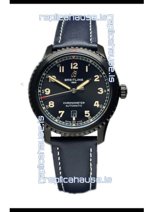 Breitling Navitimer Aviator 8 Automatic 41 Black Dial Blue Strap 1:1 Mirror Swiss Replica Watch 