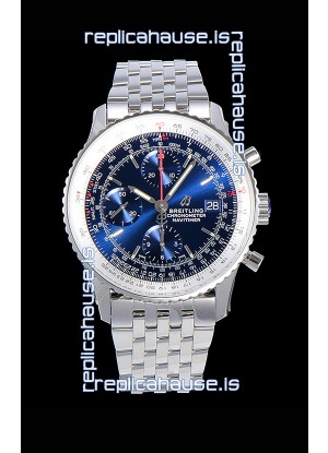 Breitling Navitimer 1 Chronograph 41MM Swiss Watch Blue Dial in 904L Steel - Steel Strap